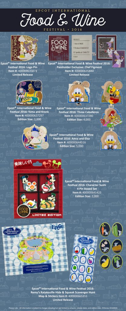 epcot food and wine festival disney trading pins