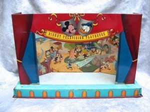 1950'S Walt Disney Productions Tin LIithograph DISNEY TELEVISION PLAYHOUSE Toy