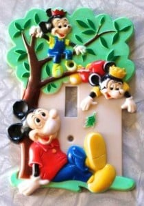 1976 Disney Mickey Mouse Light switch cover