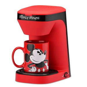 Disney Mickey Mouse Single Serve Coffee Maker, Red and Black