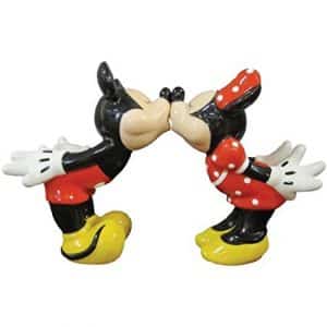 Westland Giftware Mickey InspEARations Kissing Mickey and Minnie Magnetic Salt and Pepper Shakers