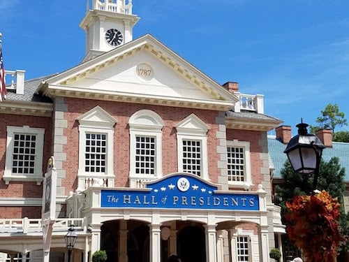 magic kingdom hall of presidents closed