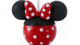 Minnie Mouse Glitter Ears Christmas Ornament