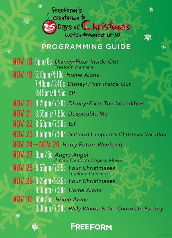 freeform-countdown-to-25-days-of-christmas-movie-schedule-announced