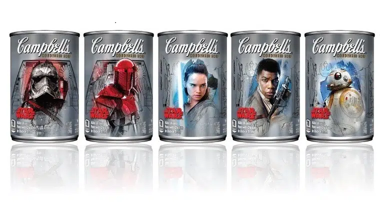 new star wars campbell soup cans