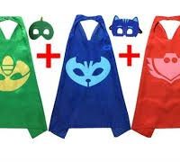 PJ Masks Costumes For Kids Set of 3 Catboy, Owlette, Gekko Mask with Capes
