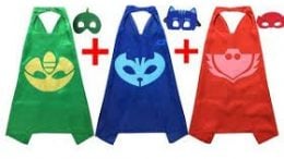 PJ Masks Costumes For Kids Set of 3 Catboy, Owlette, Gekko Mask with Capes