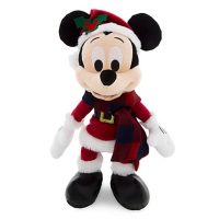 Santa Mickey Mouse Stuffed Animal Retro Plush - 9''
