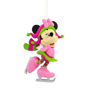 Minnie Mouse Ice Skating Christmas Ornament