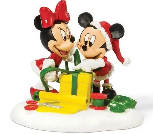 Disney’s Mickey & Minnie Mouse Wrapping Gifts Christmas Decoration