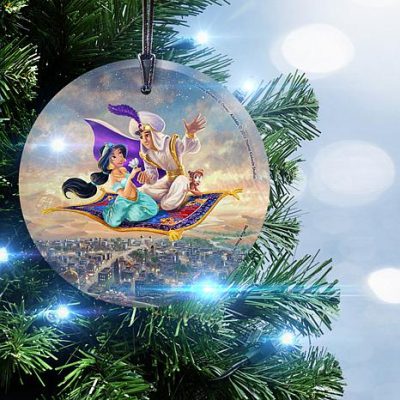 Disney Aladdin Glass Christmas Ornament