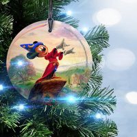 Disney Fantasia Glass Christmas Ornament
