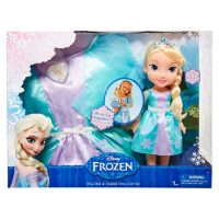 Disney Frozen Elsa Doll and Costume Dress Combo