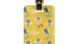 Puppy Dog Pals Luggage Tags (Pug Power Yellow Pattern)