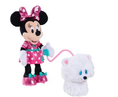 minnie mouse with puppy toy