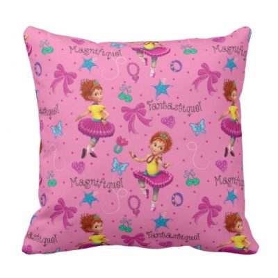 Fancy Nancy Throw Pillow | Magnifique Pink Pattern