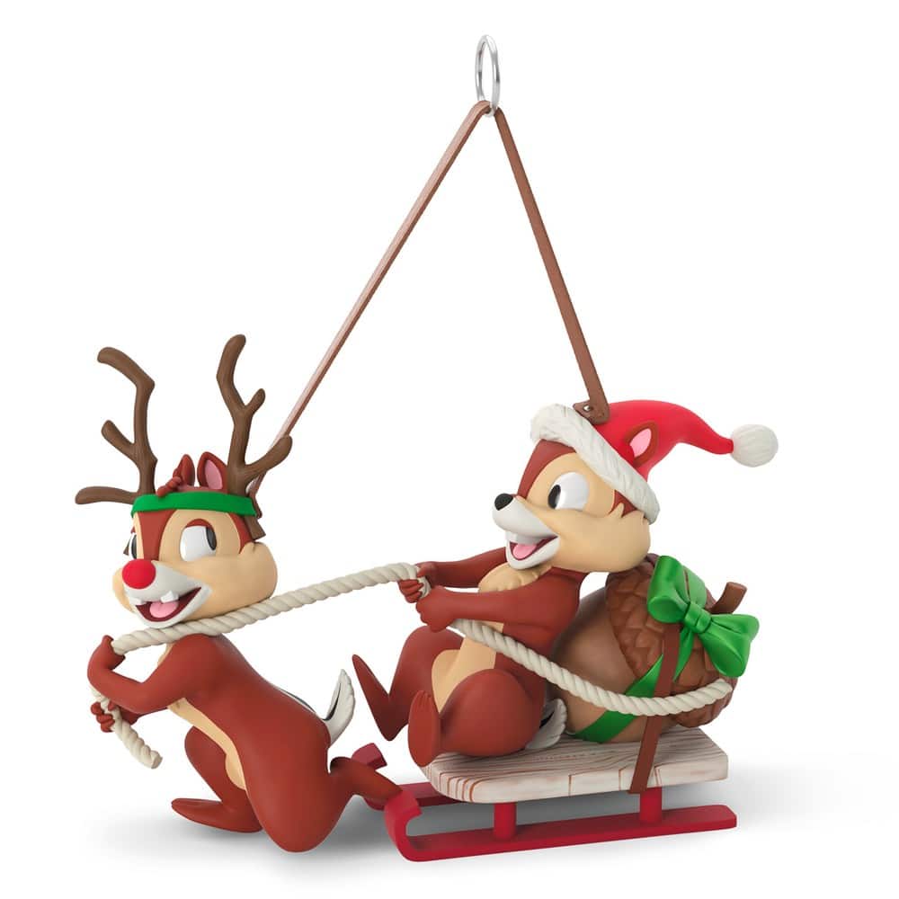 Chip & Dale Dashing Through the Snow 2018 Christmas Ornament