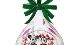 Mickey and Minnie Mouse Glass Drop Christmas Ornament