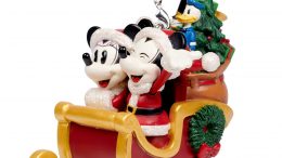 Santa Mickey and Minnie Mouse in Sleigh Christmas Ornament
