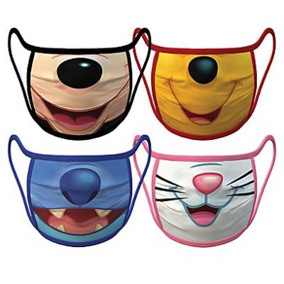 Disney Icon Mouths Face Masks 4-Pack | Disney Face Masks