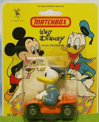 Donald Duck Disney Matchbox Diecast Car - 1979