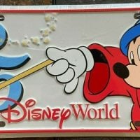 Walt Disney World 25th Anniversary Metal License Plate - 1996