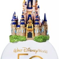 Disney Parks - Cinderella Castle Glass Ball Ornament, Walt Disney World 50th Anniversary