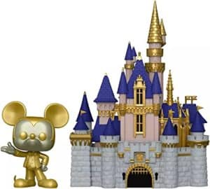 Funko 58966 Pop! Town Walt Disney World 50th Anniversary - Cinderella Castle and Gold Mickey Mouse