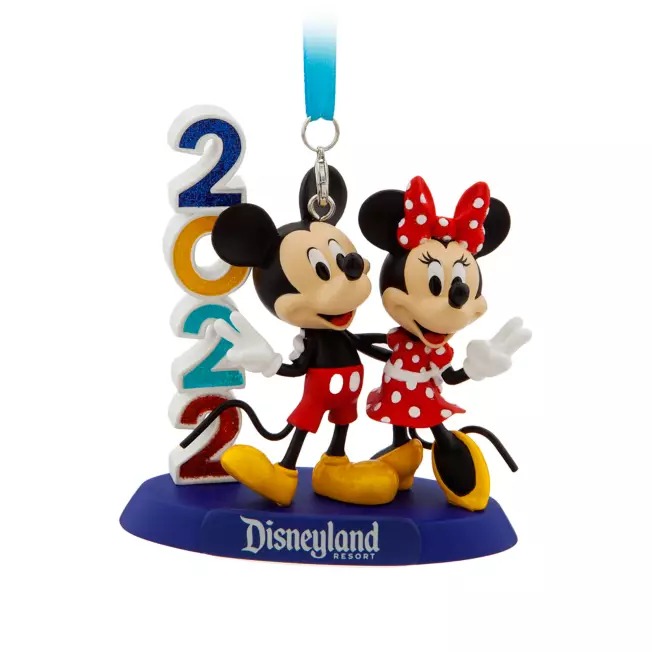 Mickey and Minnie Mouse Figural Ornament – Disneyland 2022