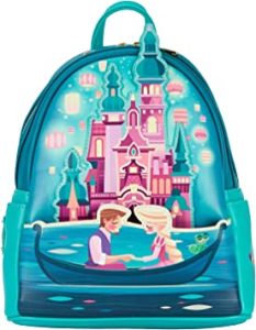 Loungefly Disney Tangled Princess Castle Womens Double Strap Shoulder Bag Purse