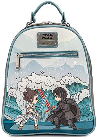 Loungefly Star Wars Kylo Ren and Rey Mixed Emotions Womens Double Strap Shoulder Bag Purse