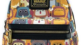 Loungefly Women's Star Wars Ewok Chibi AOP Double Strap Shoulder Bag Purse