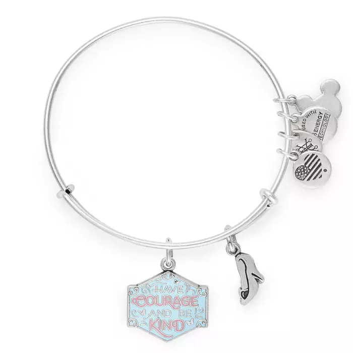 Cinderella ”Have Courage and Be Kind” Bangle by Alex and Ani – Silver