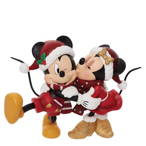 Disney Showcase Holiday Mickey Mouse and Minnie Mouse Statue