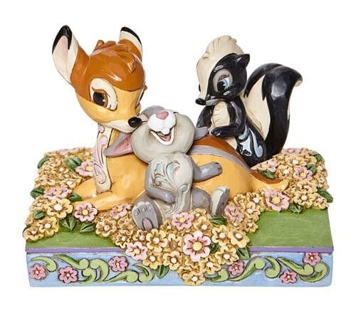 Disney Traditions Bambi and Friends in Flowers Childhood Friends by Jim Shore Statue