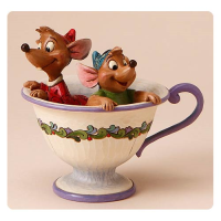 Disney Traditions Cinderella Jaq and Gus Tea for Two Statue