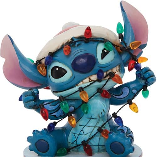 Disney Traditions Lilo & Stitch Stitch Wrapped in Christmas Lights by Jim Shore Statue