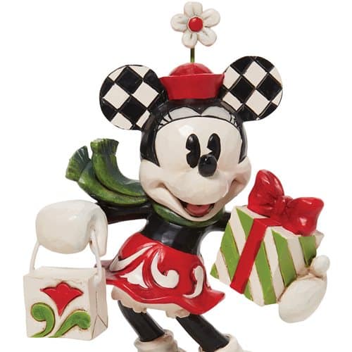 Disney Traditions Minnie Mouse Bag and Gift by Jim Shore Statue