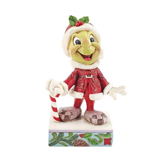 Disney Traditions Pinocchio Jiminy Cricket Santa Be Wise and Be Merry by Jim Shore Statue