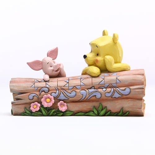 Disney Traditions Winnie the Pooh Pooh and Piglet by Log Truncated Conversation by Jim Shore Statue