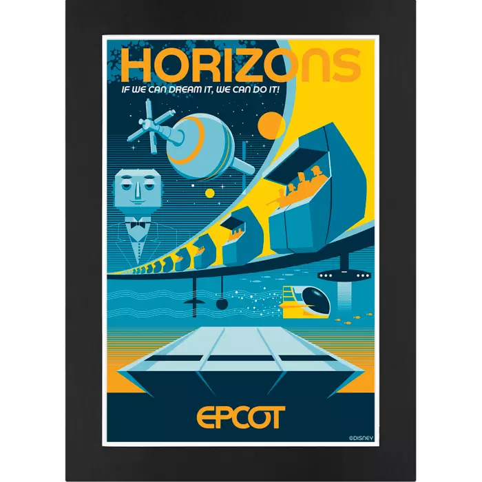 EPCOT Horizons Matted Print