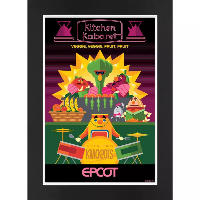 EPCOT Kitchen Kabaret Matted Print