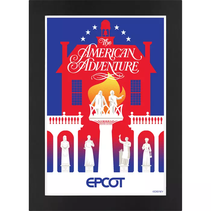 EPCOT The American Adventure Pavilion Matted Print