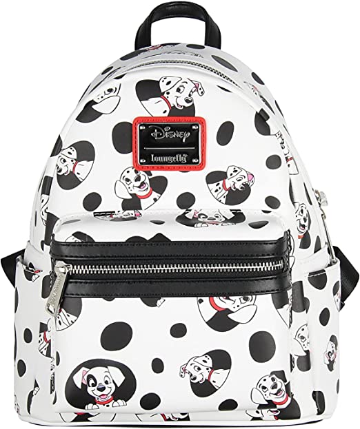 Loungefly Disney 101 Dalmatians Spots and Pups Lucky Penny Patch Allover Print Mini Backpack