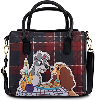 Loungefly Disney Lady And The Tramp Plaid Dinner Crossbody