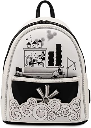 Loungefly Disney Mickey Steamboat Willie Music Cruise Womens Double Strap Shoulder Bag Purse