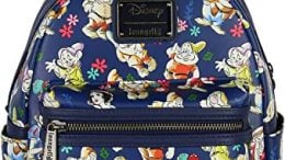 Loungefly Disney Snow White and the Seven Dwarfs Floral Watercolor Allover Print Mini Backpack