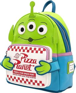 Loungefly Disney Toy Story Alien Pizza Planet Box Faux Leather Mini Backpack