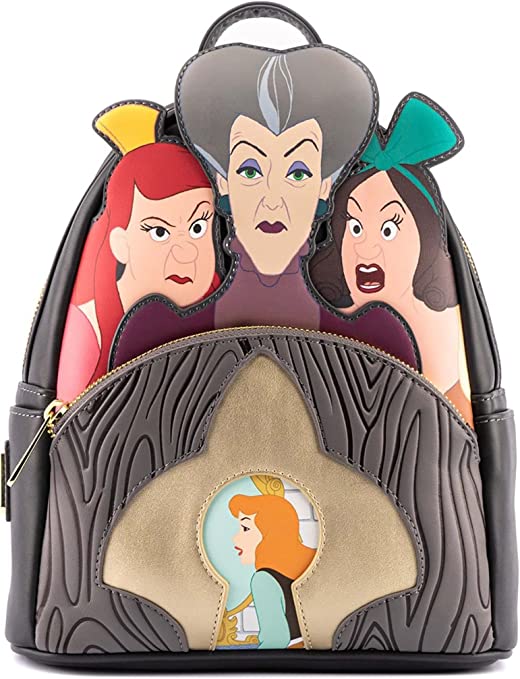 Loungefly Disney Villains Scene Evil Stepmother and Stepsisters Womens Double Strap Shoulder Bag Purse