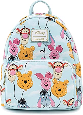 Loungefly Disney Winnie the Pooh Balloon Friends Womens Double Strap Shoulder Bag Purse